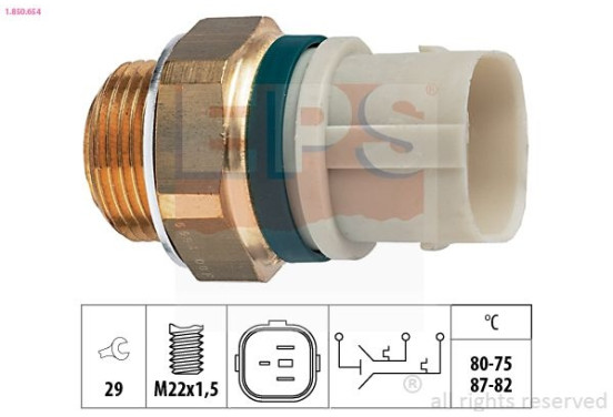 Temperatuurschakelaar, radiateurventilator 1.850.654 EPS Facet