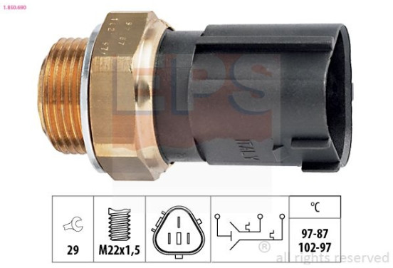 Temperatuurschakelaar, radiateurventilator 1.850.690 EPS Facet