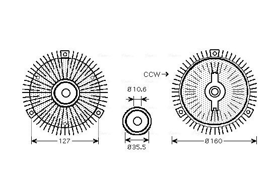 Koppeling, radiateurventilator