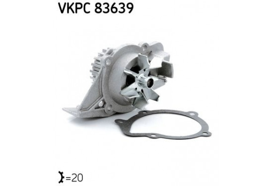 Waterpomp VKPC 83639 SKF