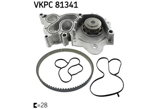 Waterpomp VKPC 81341 SKF