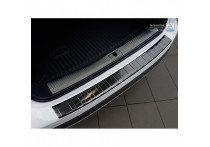 Zwart RVS Bumper beschermer passend voor Audi A4 B9 Allroad 2016- 'Ribs'