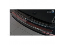 RVS Bumper beschermer passend voor 'Deluxe' Audi Q5 2008-2016 Zwart/Rood-Zwart Carbon