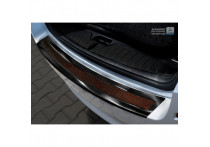 RVS Bumper beschermer passend voor 'Deluxe' BMW 5-Serie F11 Touring 2010-2016 Zwart/Rood-Zwart C