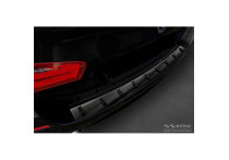 Zwart RVS Bumper beschermer passend voor BMW 5-Serie (F11) Touring 2011-2013 & Facelift 2013-201
