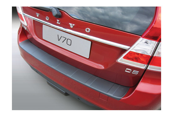 Bumper beschermer passend voor Volvo V70 6/2013- (excl. XC70) 'Ribbed' Zwart