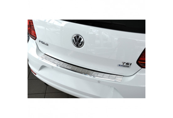 RVS Bumper beschermer passend voor Volkswagen Polo 6C 2014- 'Ribs'