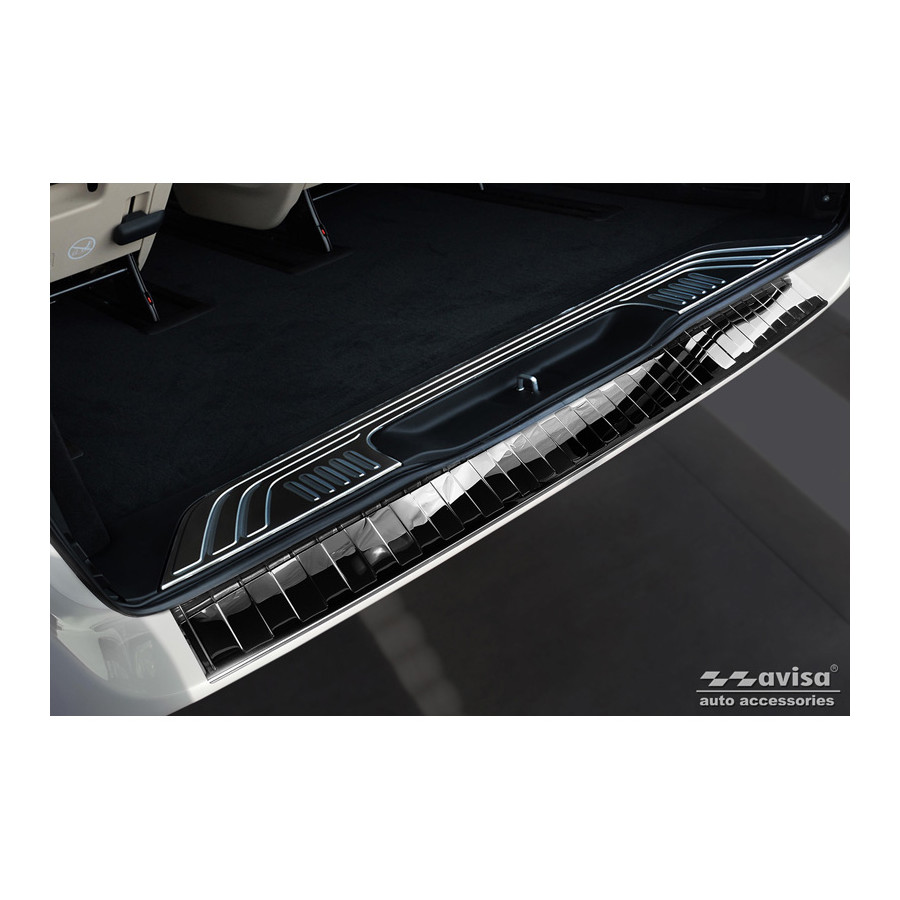 Zwart-Chroom RVS Bumper beschermer passend voor Mercedes Vito / V ...