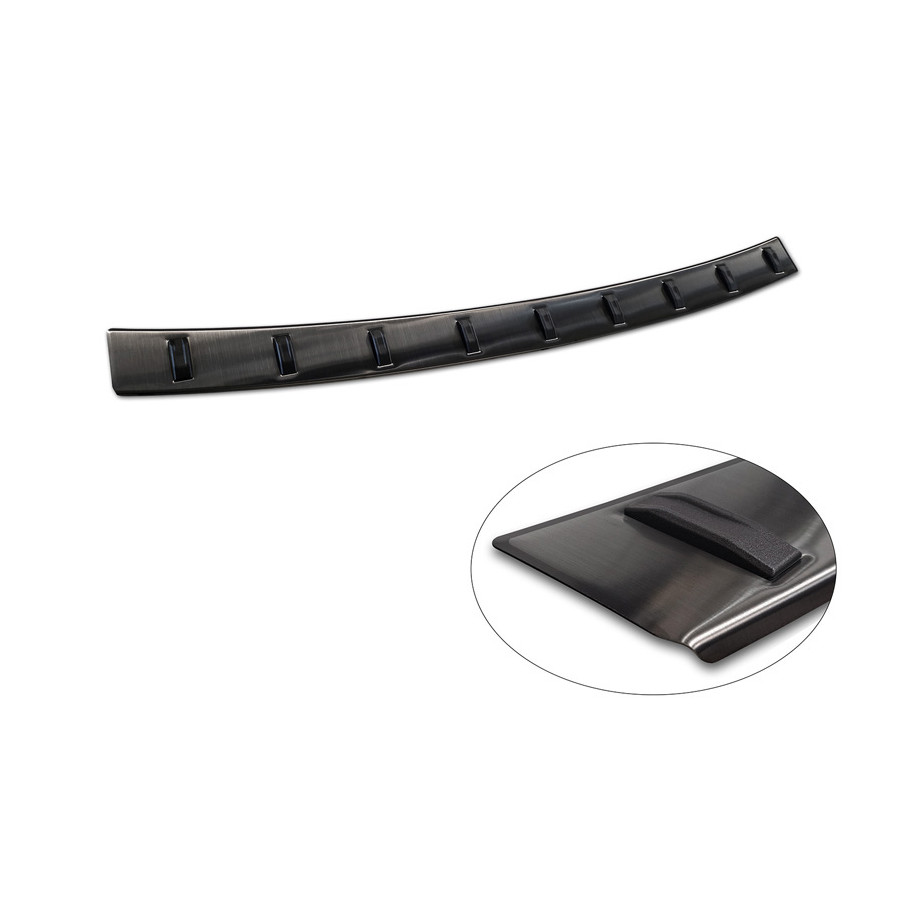 Zwart RVS Achterbumperprotector compatibel met BMW 2-Serie