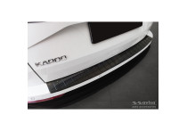 Zwart RVS Achterbumperprotector passend voor Skoda Karoq Facelift 2022- 'Ribs'