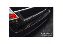 Zwart RVS Achterbumperprotector passend voor Volvo V70 Facelift 2013-2016 'Ribs'