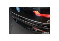 Zwart RVS Bumper beschermer passend voor BMW i3 (i01) Facelift 2017- 'Ribs'