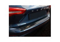 Zwart RVS Bumper beschermer passend voor Ford Focus IV Kombi 2018- 'Ribs'