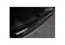 Zwart RVS Bumper beschermer passend voor Seat Ateca 2016- 'Ribs'