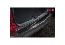 Zwart RVS Bumper beschermer passend voor Ford Kuga II 2013- 'Ribs' - Large