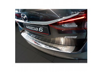 RVS Bumper beschermer passend voor Mazda 6 III GJ combi 2012- 'Ribs' (Lange versie)