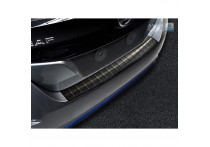 Zwart RVS Bumper beschermer passend voor Nissan Leaf II 2017- 'Ribs'