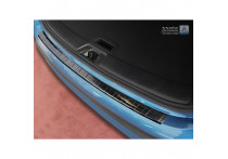Zwart RVS Bumper beschermer passend voor Nissan Qashqai II Facelift 2017- 'Ribs'