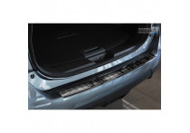 Zwart RVS Bumper beschermer passend voor Nissan X-Trail III 2014-2017 7-Personen 'RIbs'