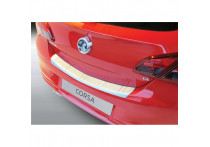 Bumper beschermer passend voor Opel Corsa E 3/5 deurs 12/2014- Zilver 'Ribbed'