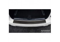 Zwart RVS Bumper beschermer passend voor Porsche Cayenne II 2010-2014 'Ribs'