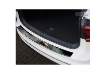 Zwart RVS Bumper beschermer passend voor Volkswagen Tiguan II incl. Allspace 2016- 'Ribs'