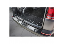 RVS Bumper beschermer passend voor Volkswagen Transporter T6 2015- (met achterklep) 'Ribs'