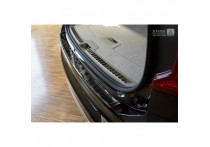 Zwart RVS Bumper beschermer passend voor Volvo XC90 2015- 'Ribs'