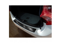 Zwart RVS Bumper beschermer passend voor Volvo V60 2010- 'Ribs'
