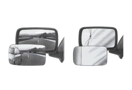 PLAKSPIEGELGLAS WINKEL-SP. OPEL VECTRA  A 7263 Hagus