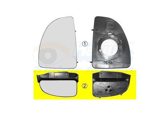 SPIEGELGLAS RECHTS vanaf '00 ONDER 1747834 Hagus, afbeelding 2