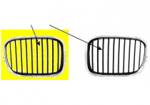 GRILL RECHTS vanaf 9/'00 (lamellen ZWART, lijst chroom)