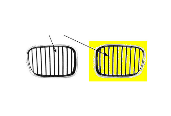 GRILL LINKS  vanaf 9/'00 (volledig chroom)