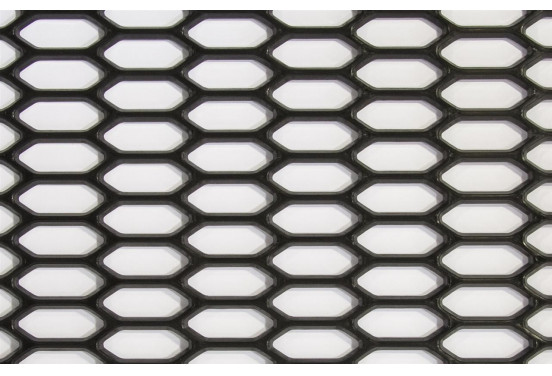 Racegaas PP zwart - HEX 30x11mm - 150x30cm