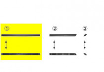 DEURSIERLIJST ONDER RECHTS  ZWART 53 MM 4 DEUREN