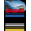 Universele zelfklevende striping AutoStripe Cool350 - Blauw - 2+3mm x 975cm, voorbeeld 2