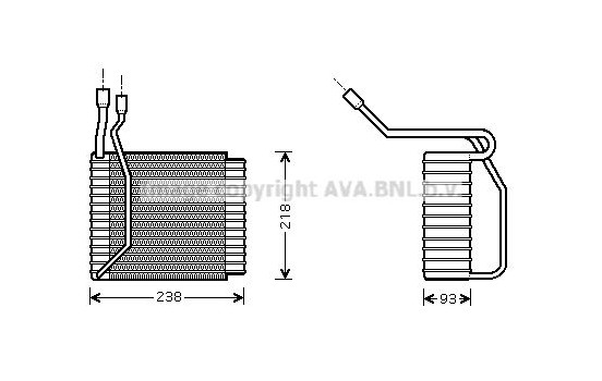 Förångare, klimatanläggning