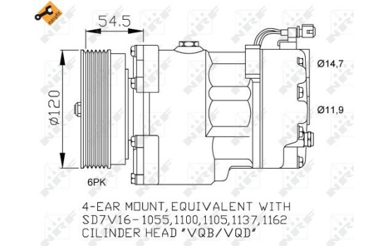 Kompressor, klimatanläggning EASY FIT, bild 2