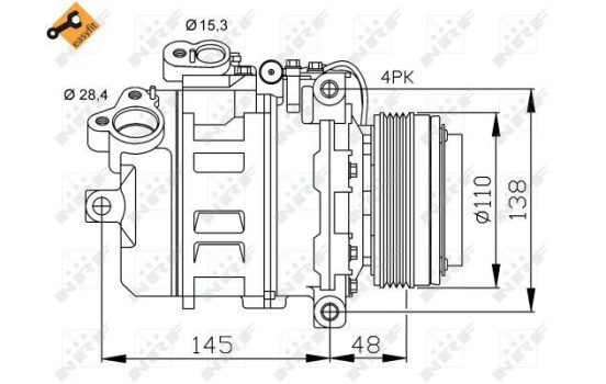 Kompressor, klimatanläggning EASY FIT, bild 2