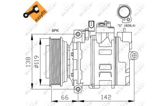 Kompressor, klimatanläggning EASY FIT, bild 3