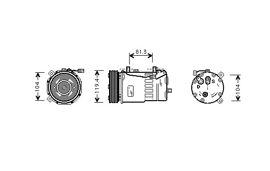 Kompressor, klimatanläggning *** IR PLUS ***, bild 2