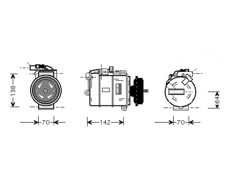 Kompressor, klimatanläggning *** IR PLUS ***