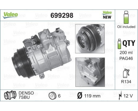Kompressor, klimatanläggning NEW PART