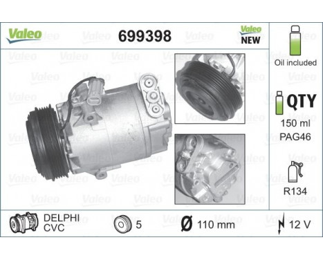 Kompressor, klimatanläggning NEW PART