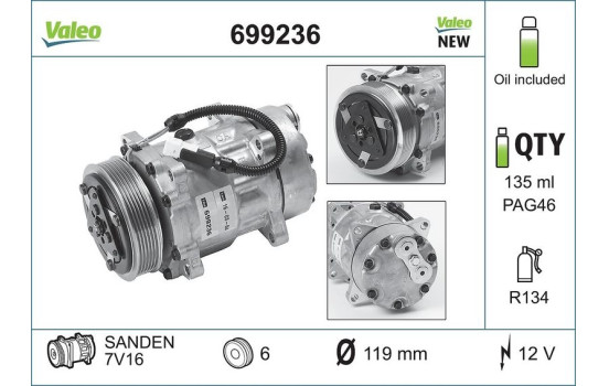 Kompressor, klimatanläggning NEW PART