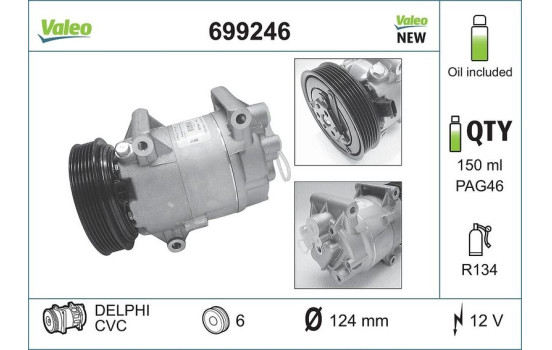 Kompressor, klimatanläggning NEW PART
