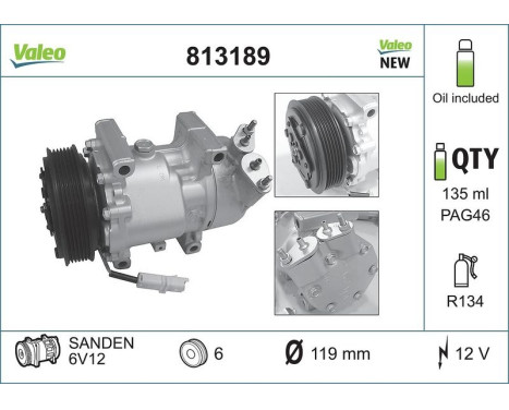 Kompressor, klimatanläggning NEW PART, bild 2