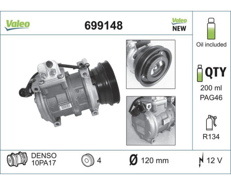 Kompressor, klimatanläggning NEW PART
