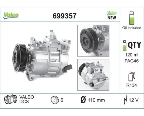 Kompressor, klimatanläggning NEW PART, bild 6