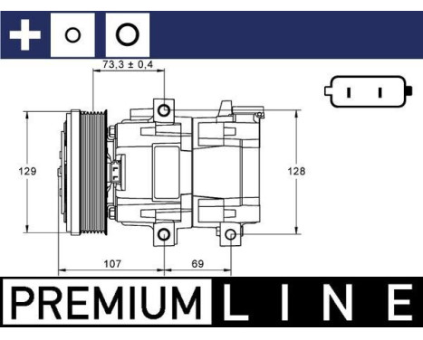 Kompressor, klimatanläggning PREMIUM LINE, bild 2